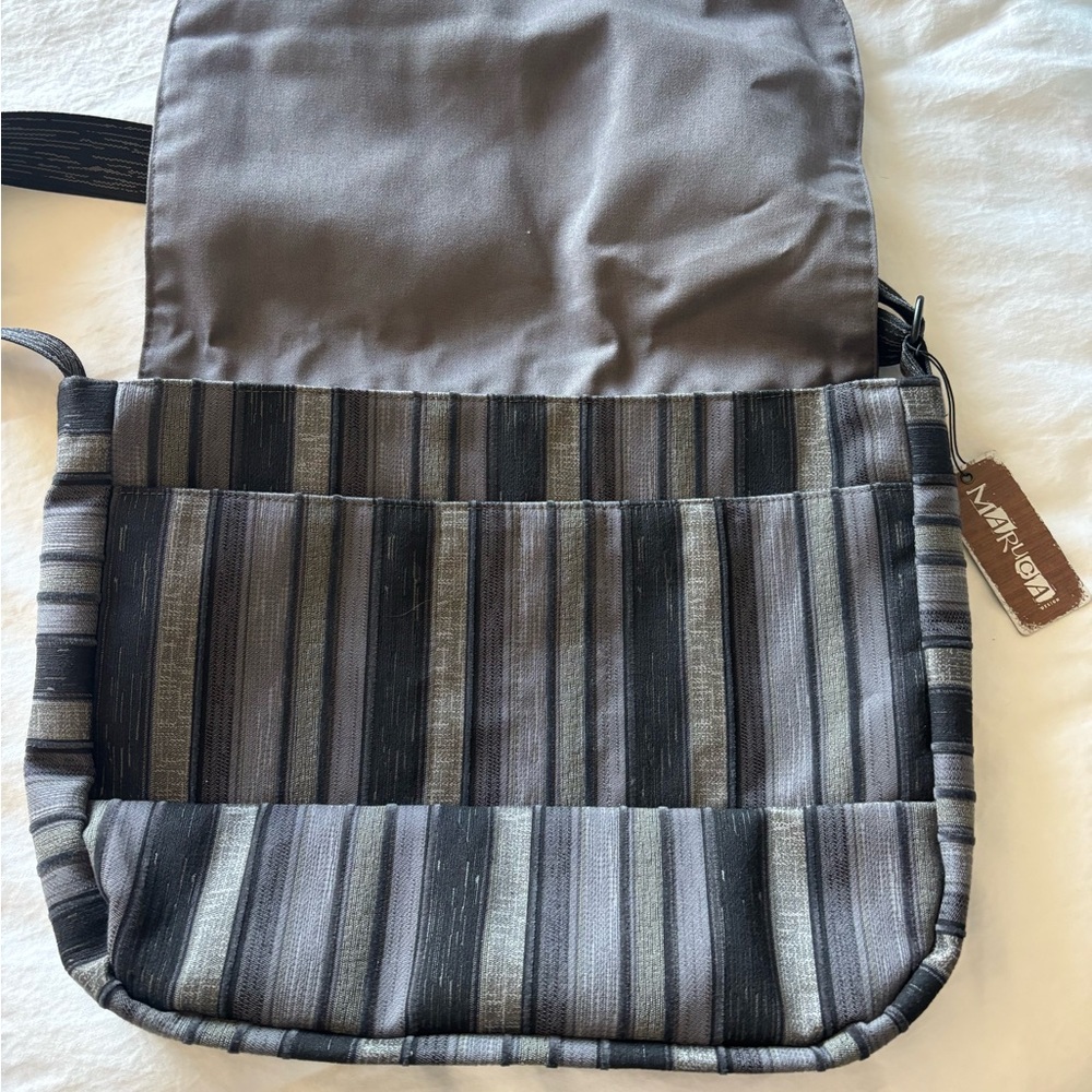 Maruca Metro Striped Messenger Bag